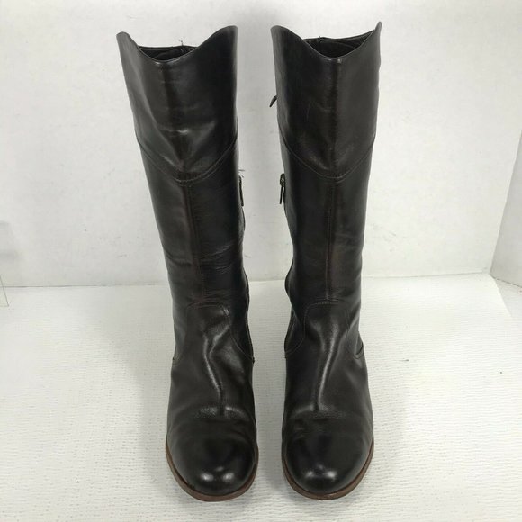 UGG Brown Leather Combat Boots - Picture 4 of 12